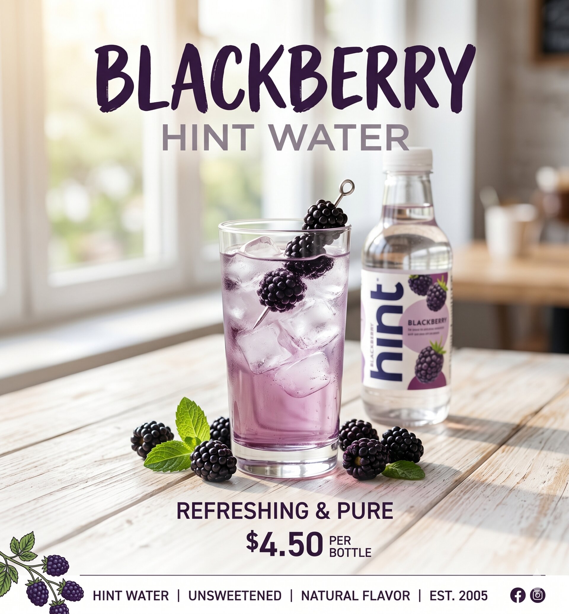 Blackberry Hint Water