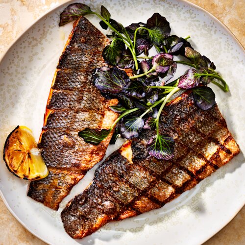 Simply Grilled Branzino
