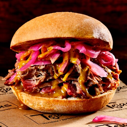 Pulled Pork Sandwich on Gluten-Free Bun