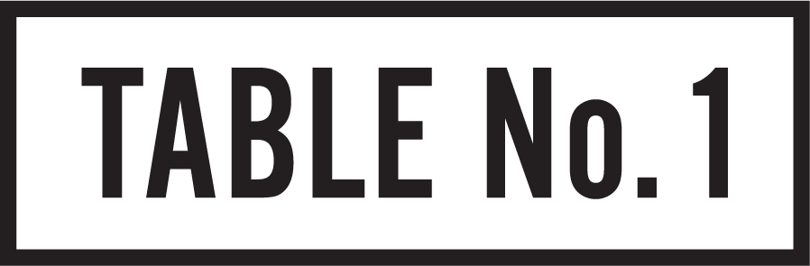 Table No. 1